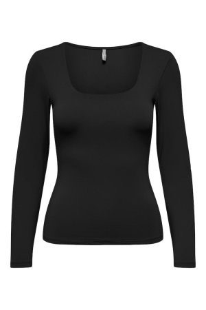 Only Only shirts en tops T-shirt Lange mouw black