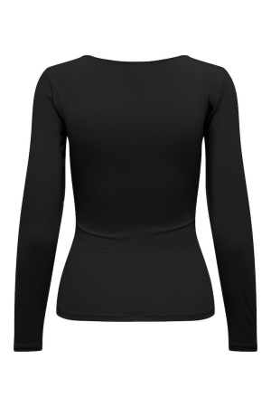 Only Only shirts en tops T-shirt Lange mouw black
