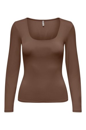 Only Only shirts en tops T-shirt Lange mouw carafe