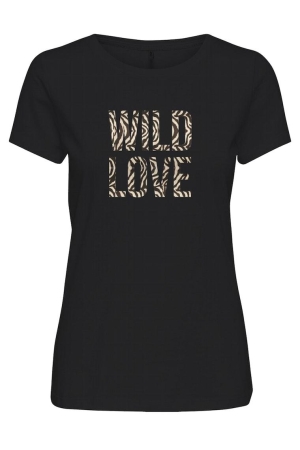 Only Only shirts en tops T-shirt Korte mouw black wild love Black Wild love Only Only shirts en tops T-shirt Korte mouw black wild love Black Wild love