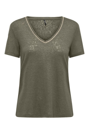 Only Only shirts en tops T-shirt Korte mouw kalamata frosted almond