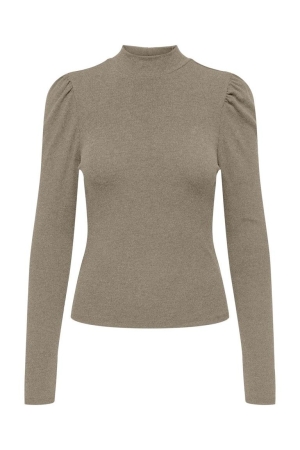 Only Only shirts en tops T-shirt Lange mouw weathered teak Weathered Teak Only Only shirts en tops T-shirt Lange mouw weathered teak Weathered Teak