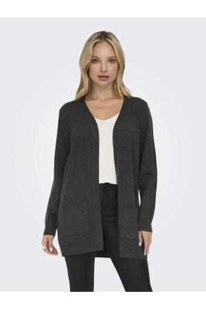 Only Only vesten Vest dark grey melange w. melange