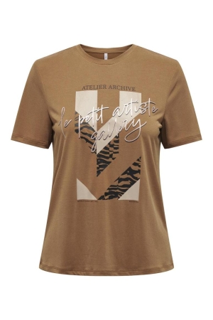 Only Only shirts en tops T-shirt Korte mouw argan oil gallery