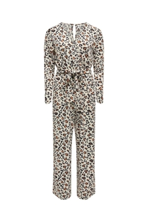 Only Only broeken Jumpsuit silver birch leo