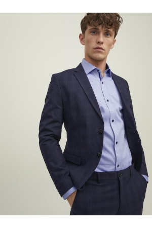 J&J Premium J&J Premium overhemden Overhemd cashmere blue slim fit