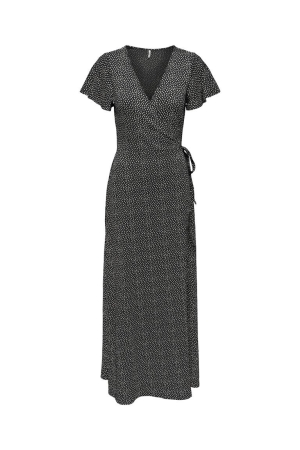 Only Only jurken Lange Jurken black ocean dot jrs cloud dancer
