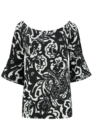 Helena Hart Helena Hart shirts en tops T-shirt Korte mouw zwart/wit Zwart/Wit Helena Hart Helena Hart shirts en tops T-shirt Korte mouw zwart/wit Zwart/Wit