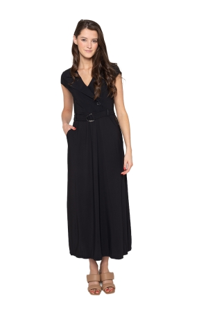 ZIP73 ZIP73 jurken Lange Jurken 01/zwart