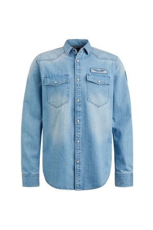 PME Legend PME Legend overhemden Overhemd bld - bleach denim