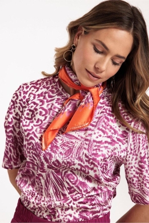 Studio Anneloes Studio Anneloes shirts en tops T-shirt Korte mouw 1159 off white/orchid