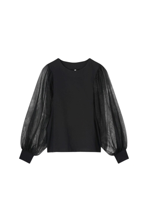 SUMMUM SUMMUM shirts en tops T-shirt Lange mouw 990 black