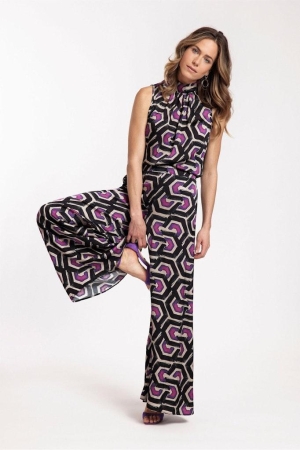 Studio Anneloes Studio Anneloes broeken Broek 9051 black/plum