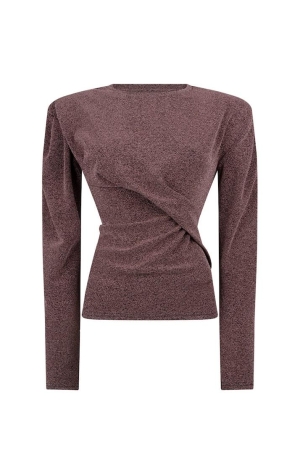 Aaiko Aaiko shirts en tops T-shirt Lange mouw 171609 blush pink