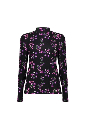 Geisha Geisha shirts en tops T-shirt Lange mouw 999 black/green/pink/cyclaam