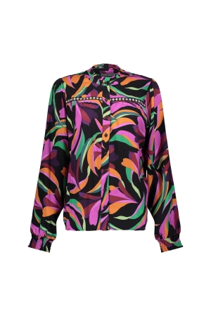 Geisha Geisha blouses Blouse 999 black/purple combi