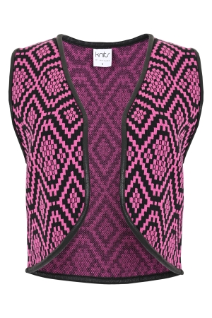 Maicazz Maicazz vesten Gilets ikat magenta
