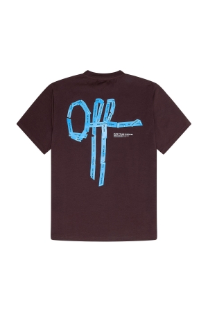 Off the Pitch Off the Pitch shirts en tops Print T-shirts 802 java brown