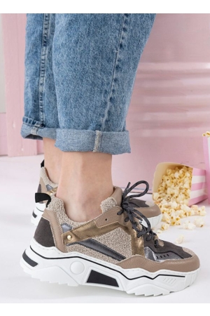 DWRS Label DWRS Label schoenen Sneakers 8238 beige / smoke