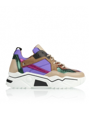 DWRS Label DWRS Label schoenen Sneakers 5783 purple / beige