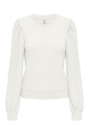 Only Only shirts en tops T-shirt Lange mouw cloud dancer