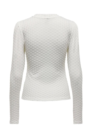 Only Only shirts en tops T-shirt Lange mouw cloud dancer