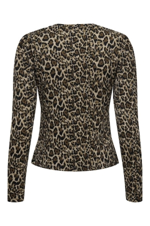 Only Only shirts en tops T-shirt Lange mouw black classic leo