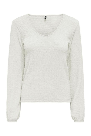 Only Only shirts en tops T-shirt Lange mouw cloud dancer Cloud Dancer