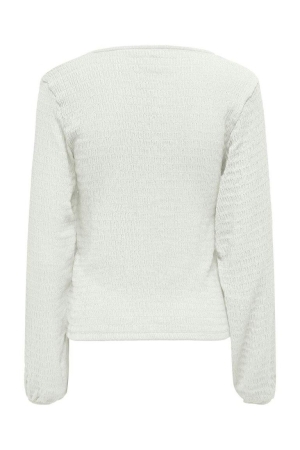 Only Only shirts en tops T-shirt Lange mouw cloud dancer