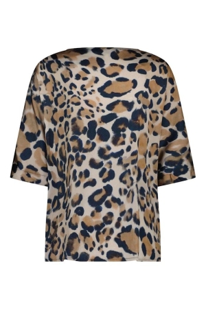 Studio Anneloes Studio Anneloes shirts en tops T-shirt Korte mouw 8469 camel/dark blue