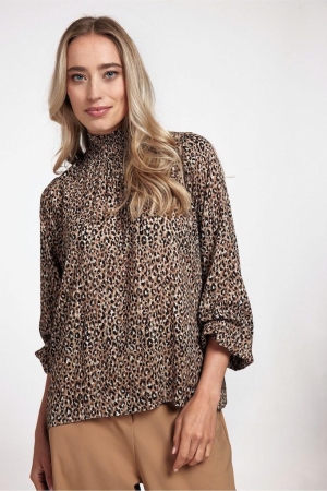 Studio Anneloes Studio Anneloes shirts en tops T-shirt Lange mouw 2384 bronze/camel
