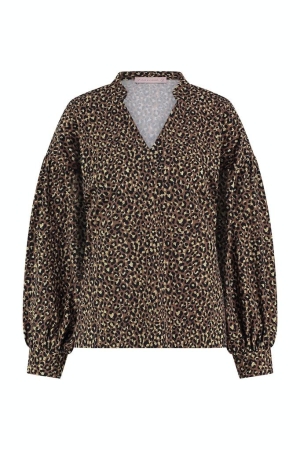 Studio Anneloes Studio Anneloes shirts en tops T-shirt Lange mouw 2384 bronze/camel