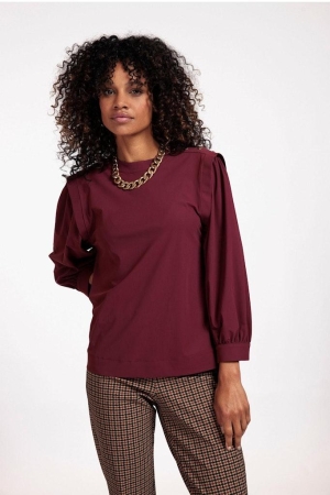 Studio Anneloes Studio Anneloes shirts en tops T-shirt Lange mouw 3600 bordo