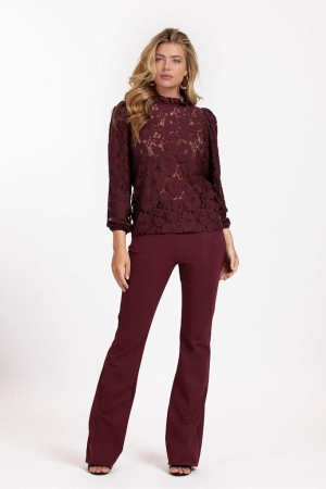 Studio Anneloes Studio Anneloes shirts en tops T-shirt Lange mouw 3600 bordo