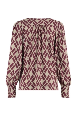Studio Anneloes Studio Anneloes shirts en tops T-shirt Lange mouw 1336 cappu/bordo