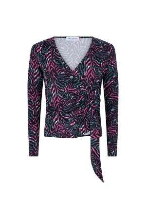 Lofty Manner Lofty Manner shirts en tops T-shirt Lange mouw 463 multi zebra print