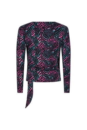 Lofty Manner Lofty Manner shirts en tops T-shirt Lange mouw 463 multi zebra print