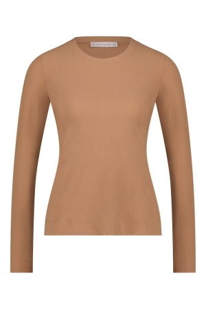Studio Anneloes Studio Anneloes shirts en tops T-shirt Lange mouw 8400 camel