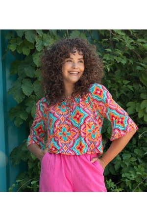 FOS Amsterdam FOS Amsterdam shirts en tops T-shirt Korte mouw 640 fuchsia