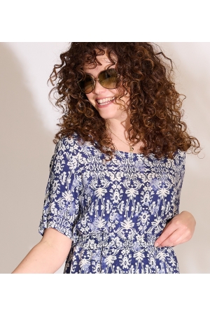 FOS Amsterdam FOS Amsterdam shirts en tops T-shirt Korte mouw 410 navy