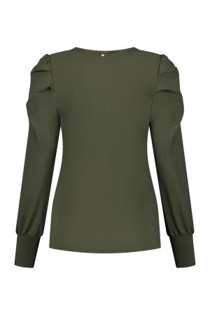 Helena Hart Helena Hart shirts en tops T-shirt Lange mouw olijf