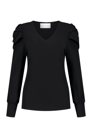 Helena Hart Helena Hart shirts en tops T-shirt Lange mouw zwart