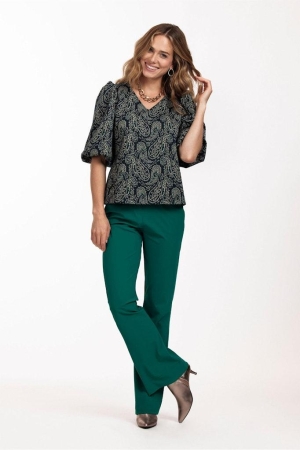Studio Anneloes Studio Anneloes broeken Flared 7300 dark green