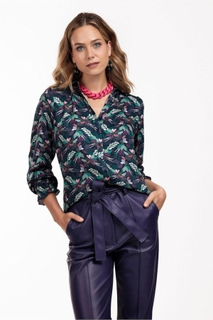 Studio Anneloes Studio Anneloes blouses Blouse 6938 dark blue/burgendy