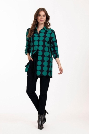 Studio Anneloes Studio Anneloes blouses Blouse 6973 darkblue/dark green