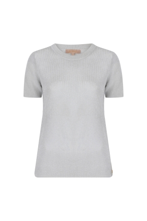 Josh V Josh V shirts en tops T-shirt Korte mouw 099 silver glitter
