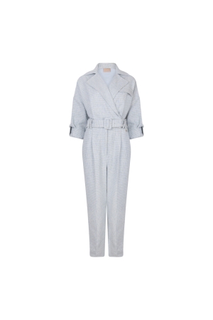 Josh V Josh V broeken Jumpsuit 388 ash blue silver glitter