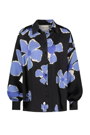 Fabienne Chapot Fabienne Chapot blouses Blouse 0039 black/cornflower blu