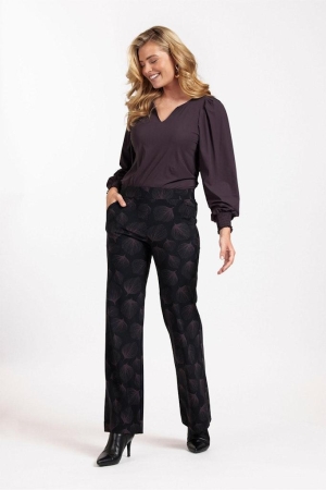 Studio Anneloes Studio Anneloes broeken Broek 9086 black/aubergine