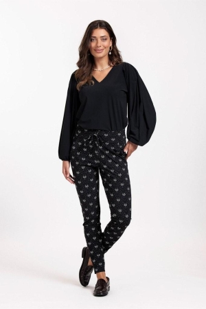 Studio Anneloes Studio Anneloes broeken Broek 9086 black/aubergine